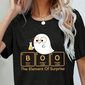 NWOT Black Boo Ghost Graphic T-Shirt Sz. M 
👻